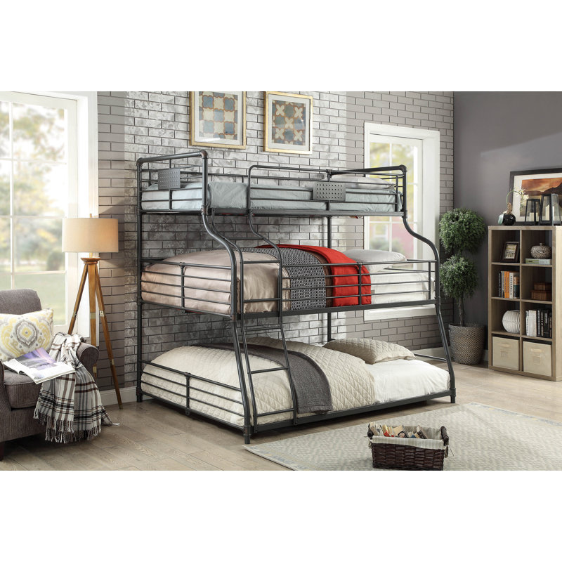 Harriet Bee Prather Twin Over Full Over Queen Triple Bunk Bed & Reviews